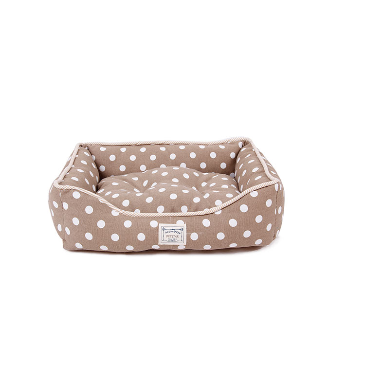 Dot Design Soft Plush Large Dog Beds