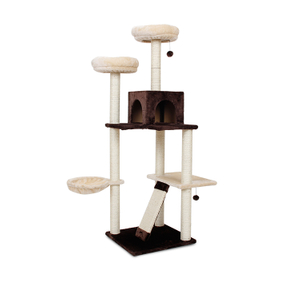 OEM Soft Plush Fabric High Quality Outdoor Cat House,Multi-level Condo Large Cat Tree House