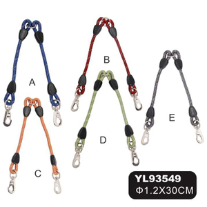 Manufacture Sell Custom Wholesale Double Dual Nylon Dog Leash