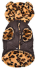 Winter Pet Costume Cute Leopard Printed Rabbit Christmas Funny Dog Clothes