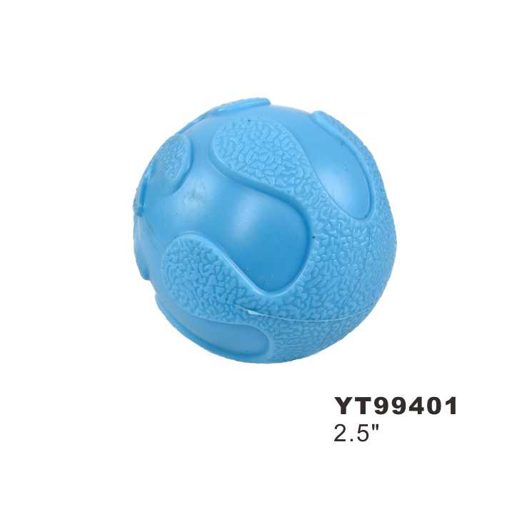 Durable Non-Toxic Blue Color Ball Shape TPR Pet Play Training Dog Toy