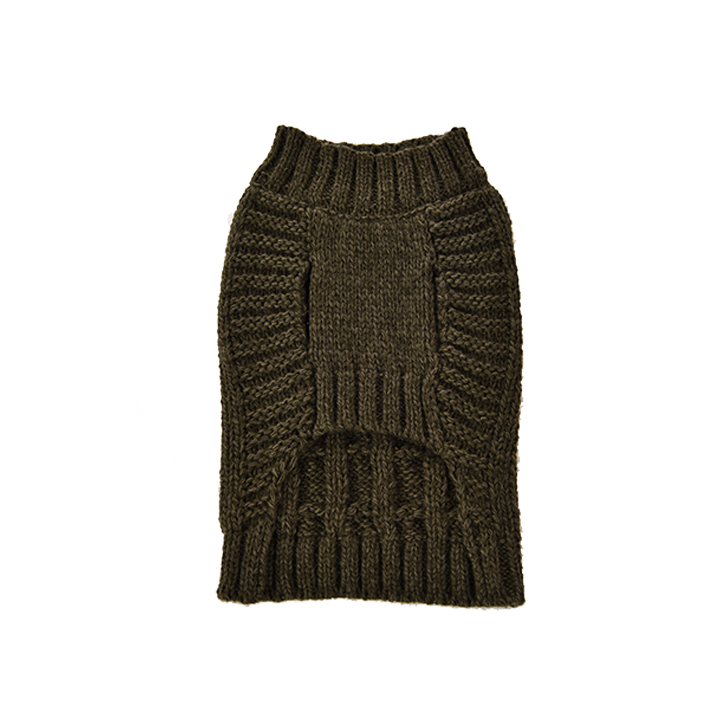 Classic Knitwear Army Green Wool Vest Warm Winter Puppy Soft Pet Sweater For Small Medium Large Dogs