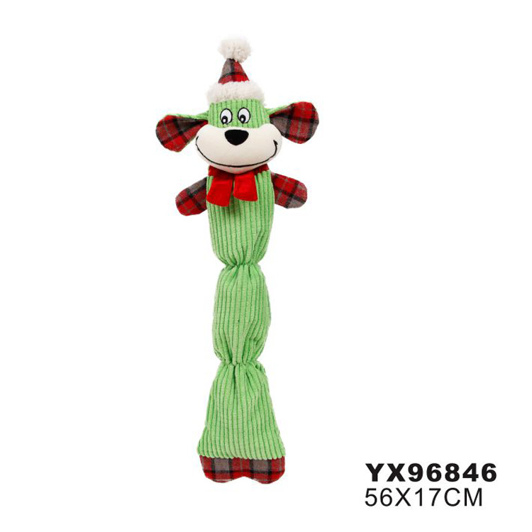 Soft Pet Products Squeaky Christmas Plush Chew Dog Toy