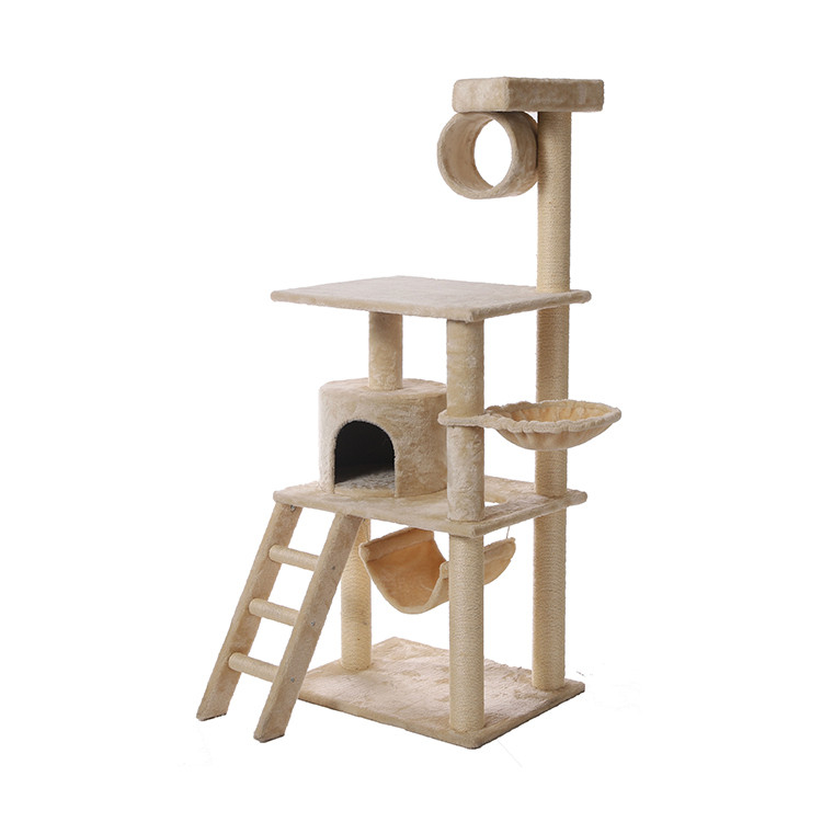 Durable Construction Cat Scratcher,Big Wood Cat Tree Tower,Cat Scratching Tree