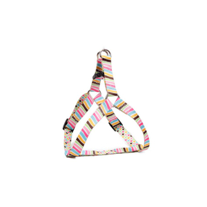 Cheap colorful adjustable striped pet dog harness