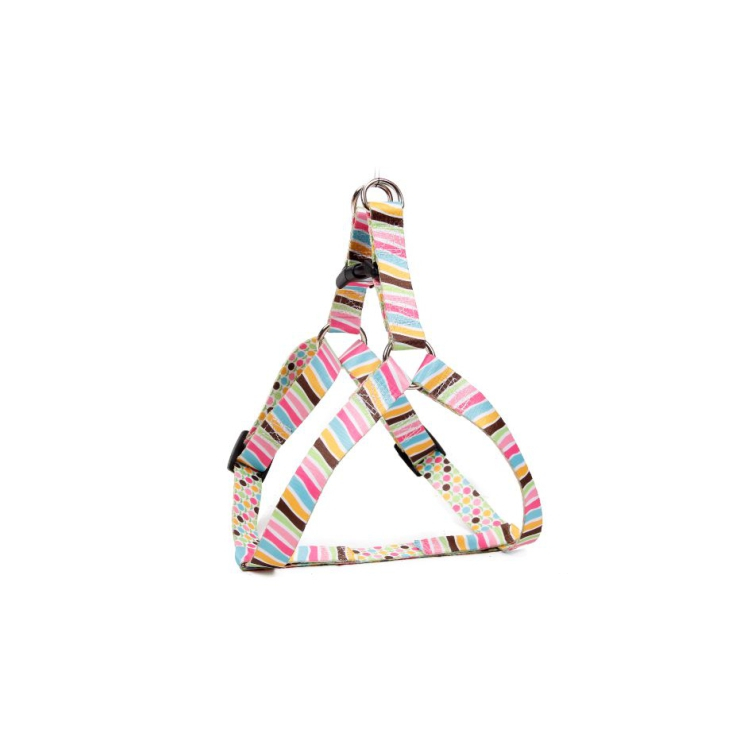 Cheap colorful adjustable striped pet dog harness