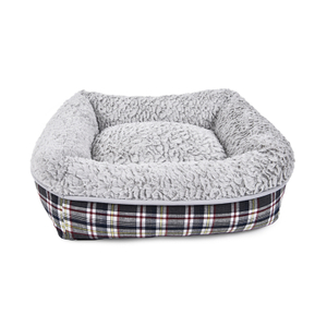 wholesale luxury soft bolster canvas dog bed