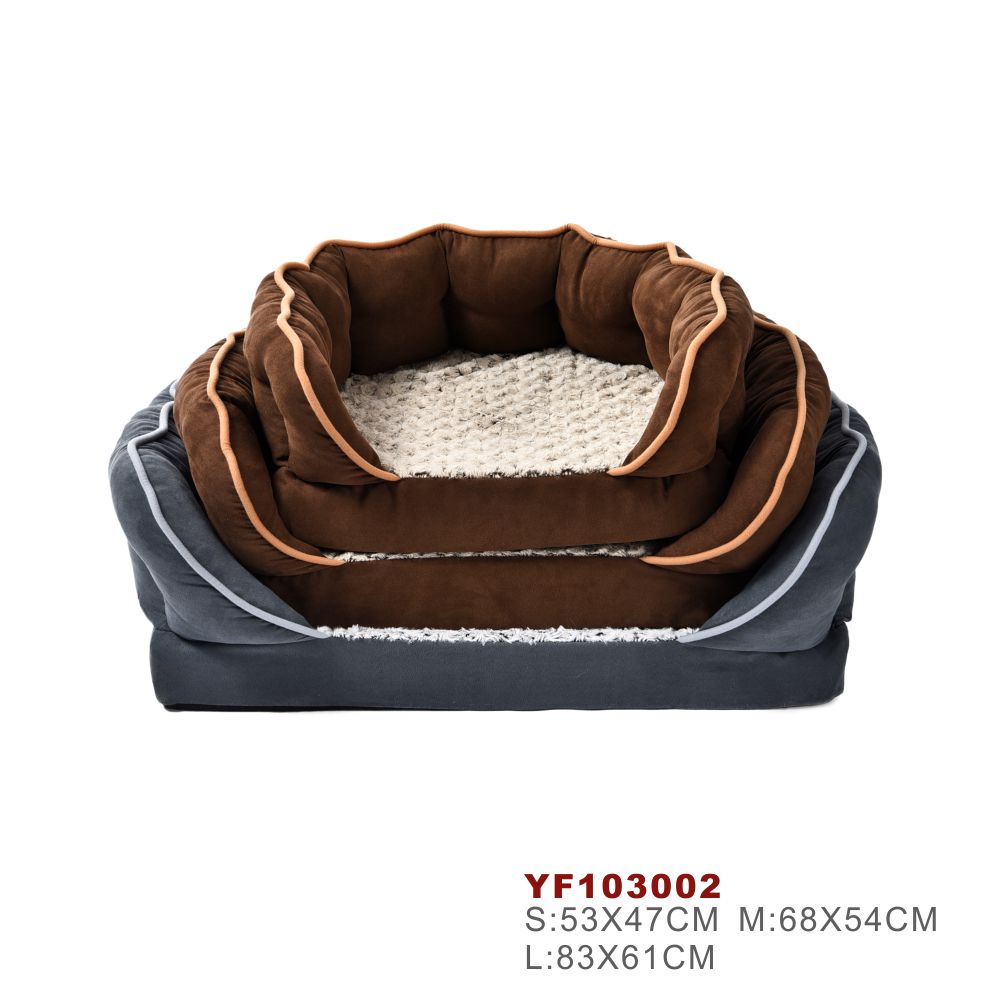 Customized Cozy Luxury 2 Colors Soft And Warm Memory Foam Dog Bed