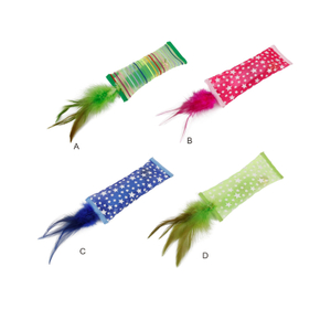 Colorful Lovely Cat Toy Feather Catcher, Turkey Feather Soft Cat Toy