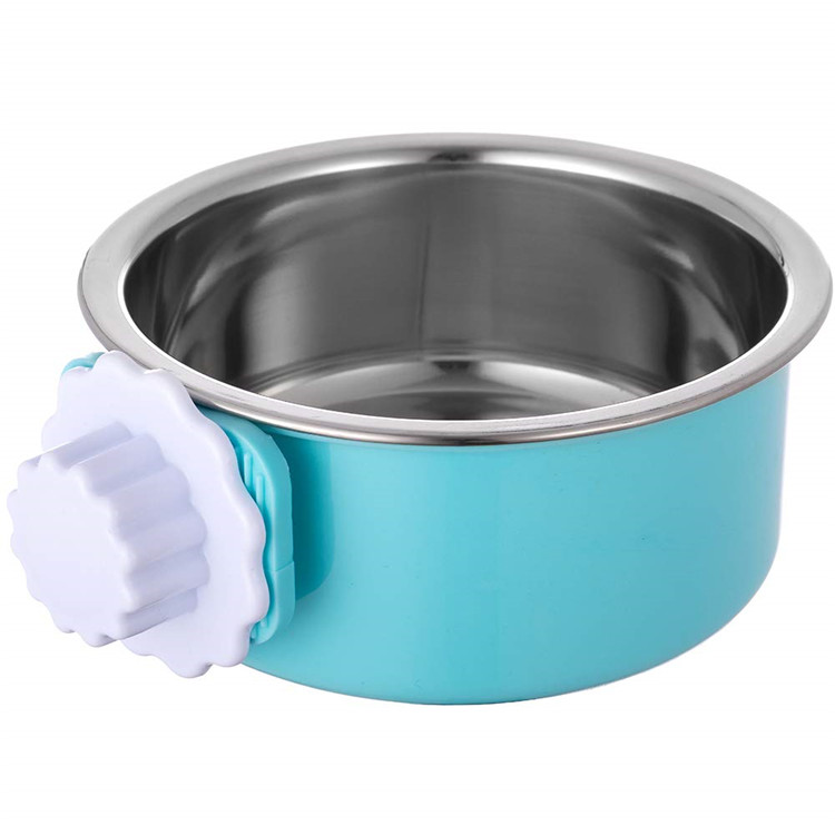 Stainless Steel Removable Hanging Pet Food Bowl, Durable Hanging Food Feeder Dog Water Bowl