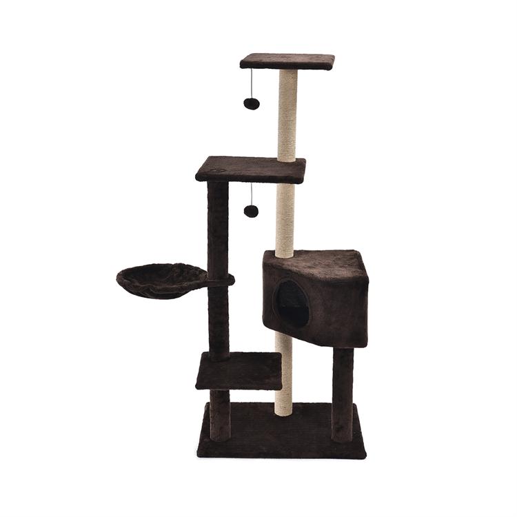 Cat Jumping Toy Eco-Friendly Platform Scratching Cat Tree House With Hanging Ball