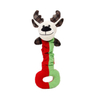 Custom Shape Pp Cotton Christmas Plush Pet Dog Toy With Hole
