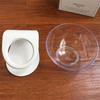 Water Drinking Sloping Anti-slip Cat Dish, Plastic Safety Tilted Pet Food Cat Feeding Bowl