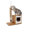 Natural Sisal Scratching Post Cat Scratcher Toy,Wood Cat Furniture Tree,Climbing Cat Scratcher