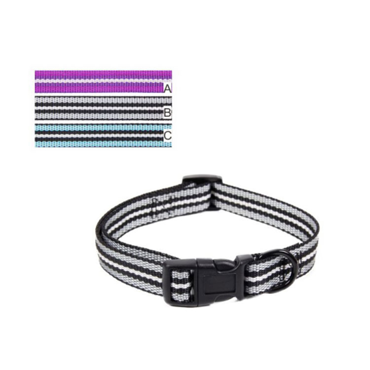 Alibaba Suppliers Nylon Black Striped Dog Collar