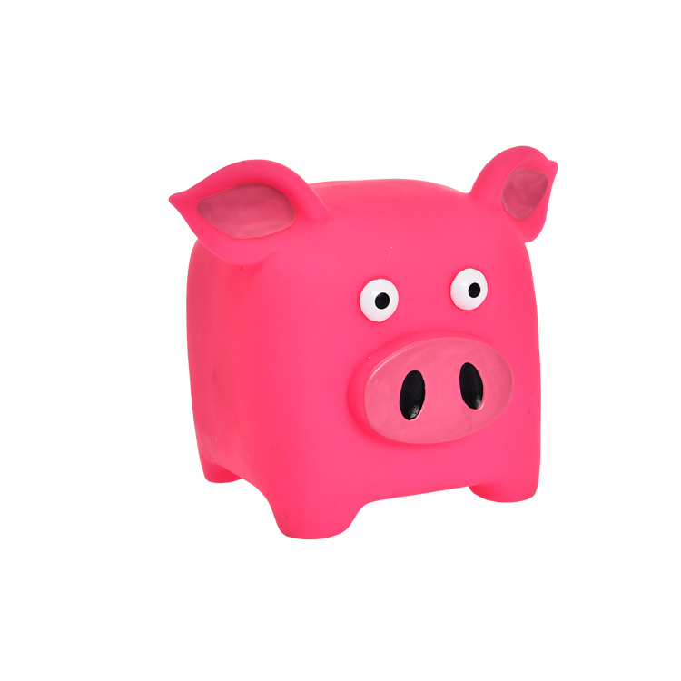 Cute Pink Pig 100% Natural Latex Squeak Pet Toys for All Dog Sizes and Age