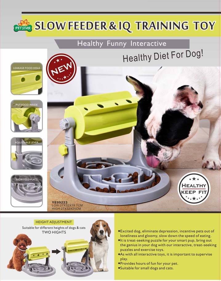 Plastic Smart IQ Training Slow Feeder Dog Bowl,Pet Bowls Feeder, Automatic Dog Pet Feeder