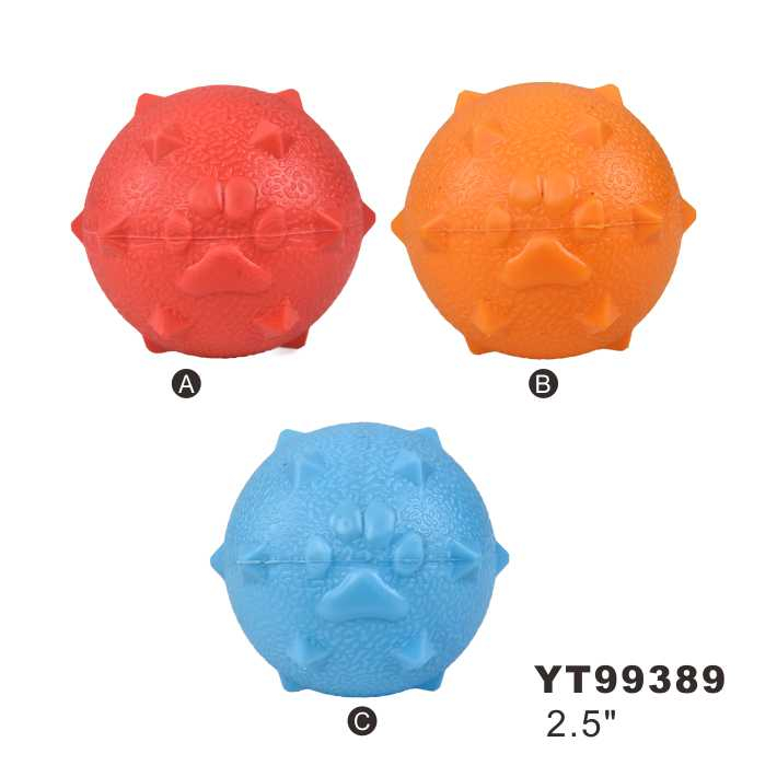 Hot Selling 2.5 Inch Ball Shape TPR Chew Dog Toy