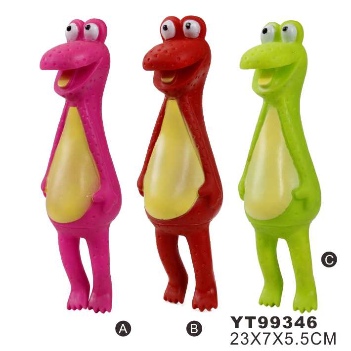 Long Frog Toy for Dog Pet Supplies Playing Fun Vinyl Squeaker Toy Dogs Toy