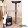 Modern Large Luxury Wood Pet Scratcher Cat Tree With Cave