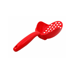 Custom Logo Red Plastic Pet Cat Litter Scoop With Cute Handle