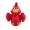 Soft Red Chicken Pet Squeak Latex Interactive Play Puppy Toy For Dog