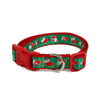 High Performance Christmas Holiday Polyester Red Adjustable Dog Collar