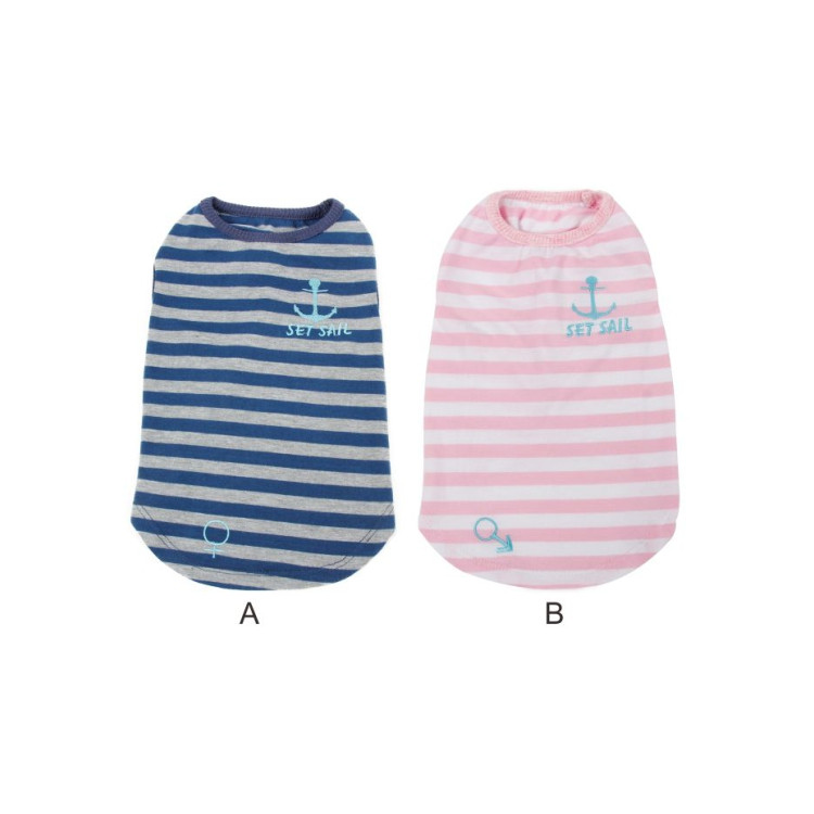 Pet Accessories Wholesale Lovely Ocean Style Dog Clothes Summer,Custom Print Stripe Dog Shirt