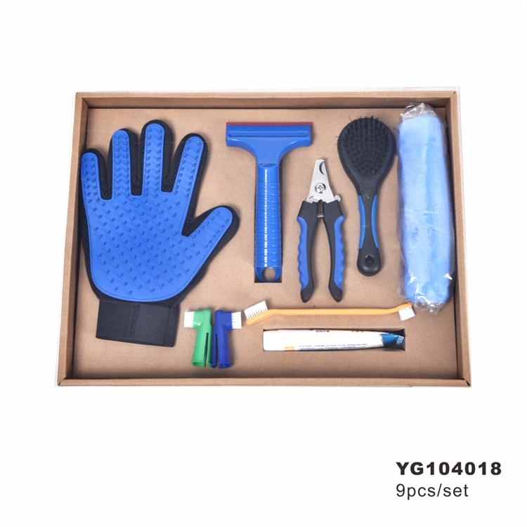 Unified Style Beautiful Easy To Use And Storage Cat Dog Grooming Glove Set