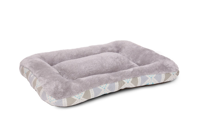 Fashion Print Luxury Padded Bolster Dog Bed Mat