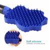Grooming Tools Dog Pet Hair Remover Brush, Double Sided With Handle Soft Silicone Pet Brush