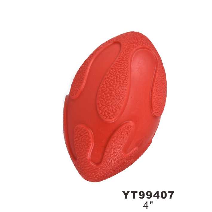 Red Color 4 Inch Rugby Ball Dog TPR Foam Pet Dog Training Toy