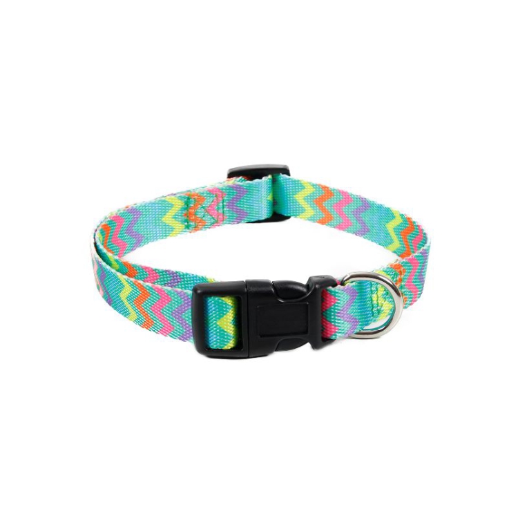 Fashion Nylon Handmade Cute Dog Collar With Black Buckle