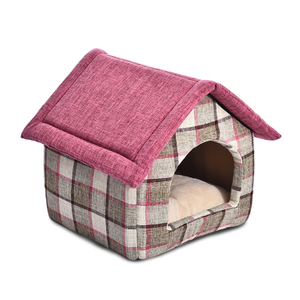 Portable Cute Soft Fabric Indoor Warm Pet Dog House