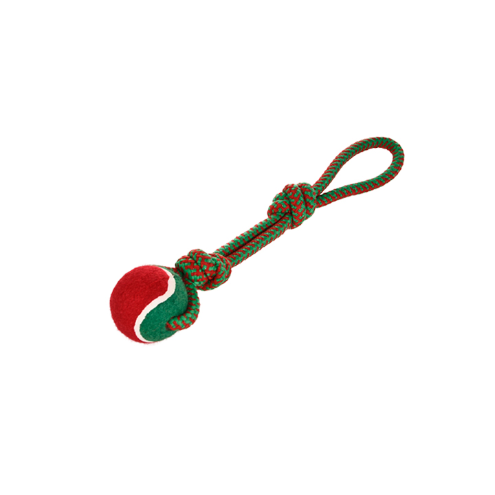 Interactive Fetching Dog Rope Toy With Pet Tennis Ball