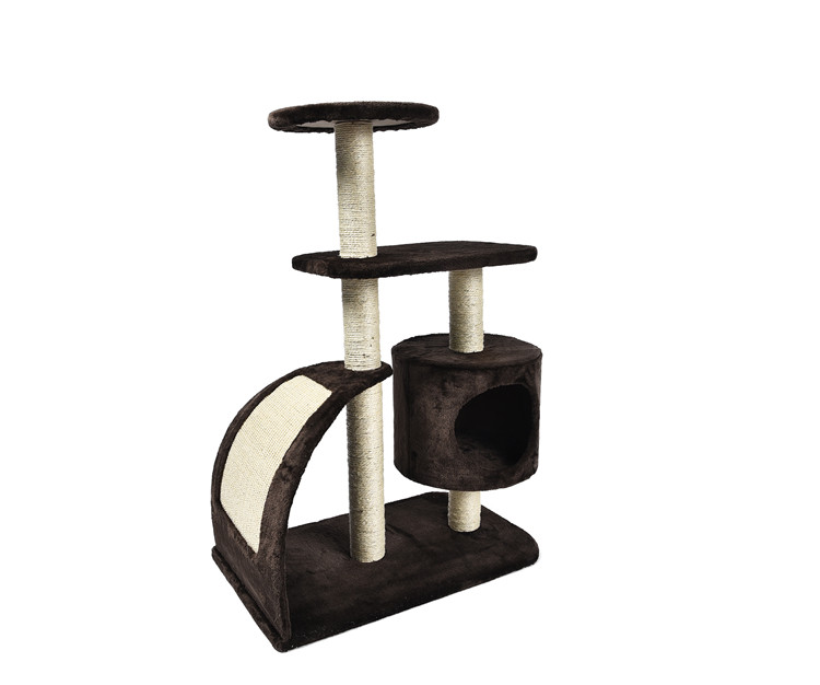 Cat Jumping Scratching Climbing Tower Cat Tree Wood