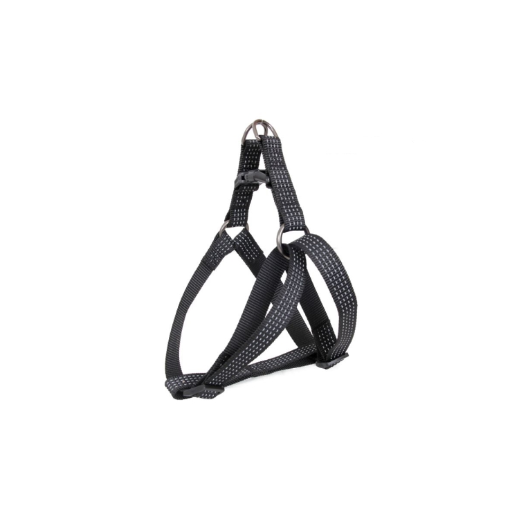 Eco-friendly wholesale black color nylon walking dog harness