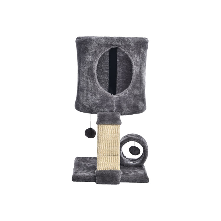 Luxury Gray Cat Climbing Tree,Indoor Cat Tree Condo Perch