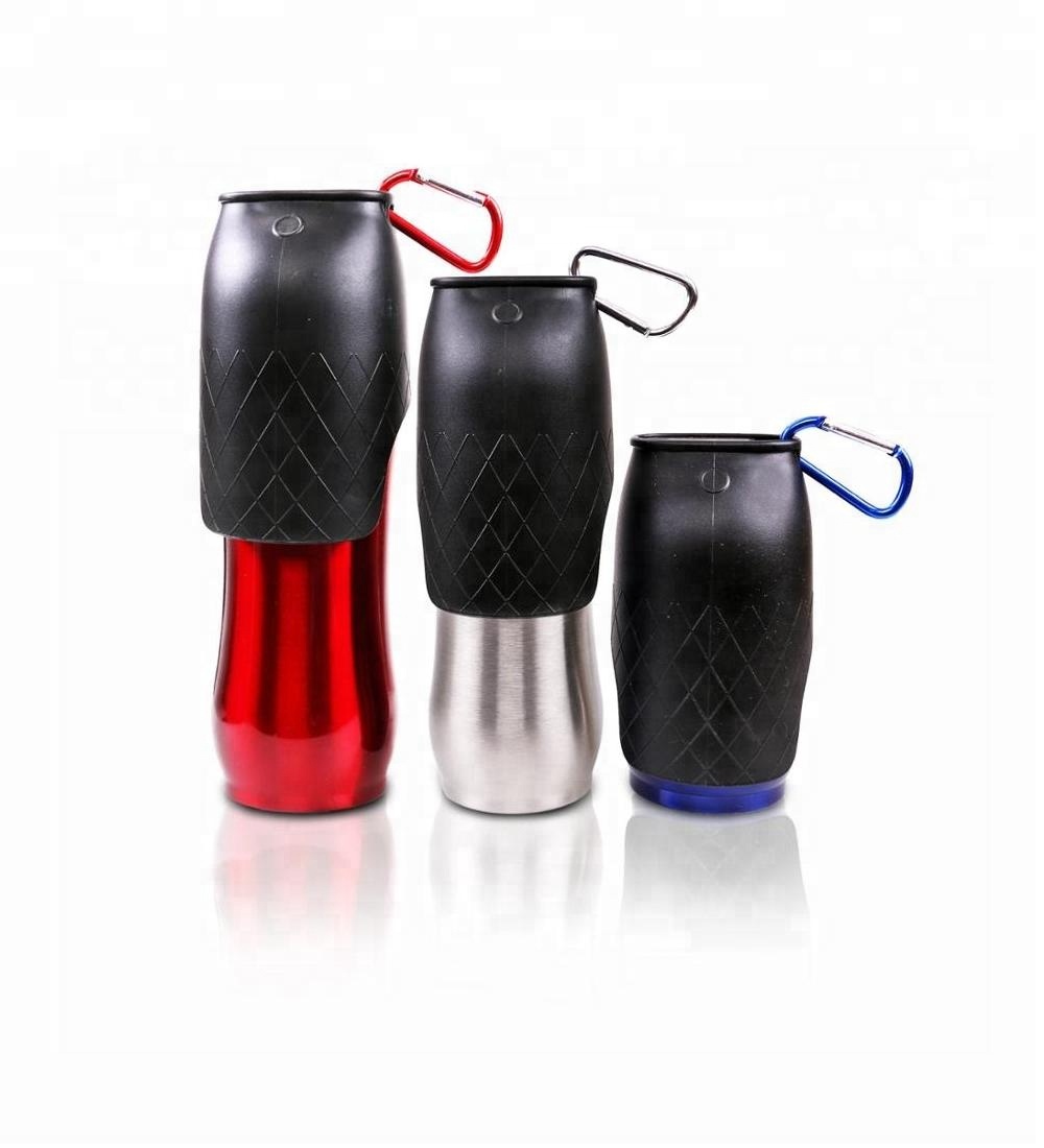 Food Grade BPA Free Stainless Steel Portable Travel Pet Water Dispenser Drinking Water Bottle Dog