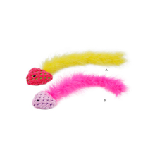 Long Feather Fish Insect Shape Soft Interactive Cat Toy