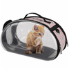 Large Capacity Small Puppy Kitty Pet Carrier Bag, Pet Travel Portable Breathable Holes Transparent Handbag