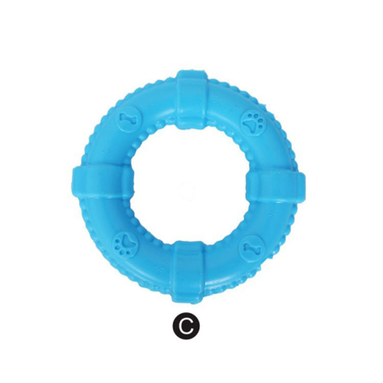 Druable Blue Color Round Dog Chew Toy With Bell