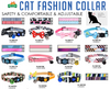 Adjustable Cat Fashion Collar Detachable Cat Collar, Eco-friendly Breakaway Cat Collar Buckles