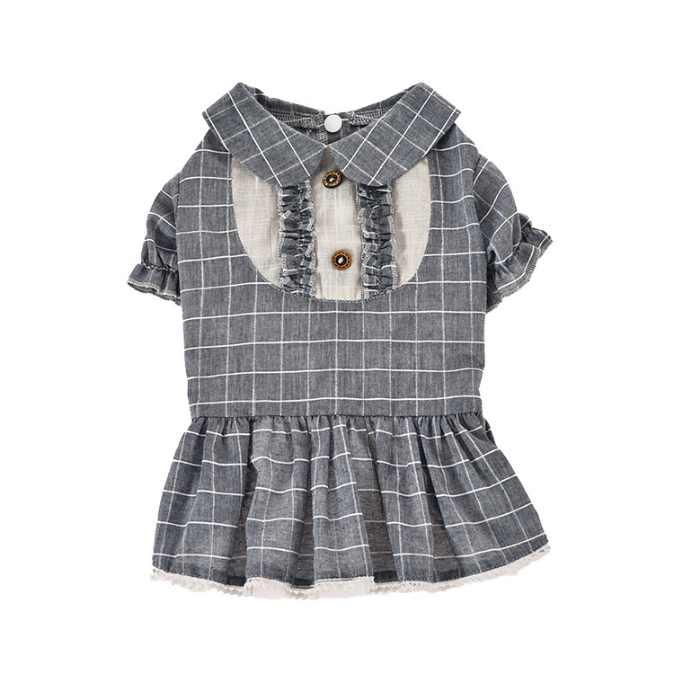 Teddy Summer Fancy Luxury Puppy Lattice Dog Dress