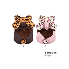 Winter Pet Costume Cute Leopard Printed Rabbit Christmas Funny Dog Clothes