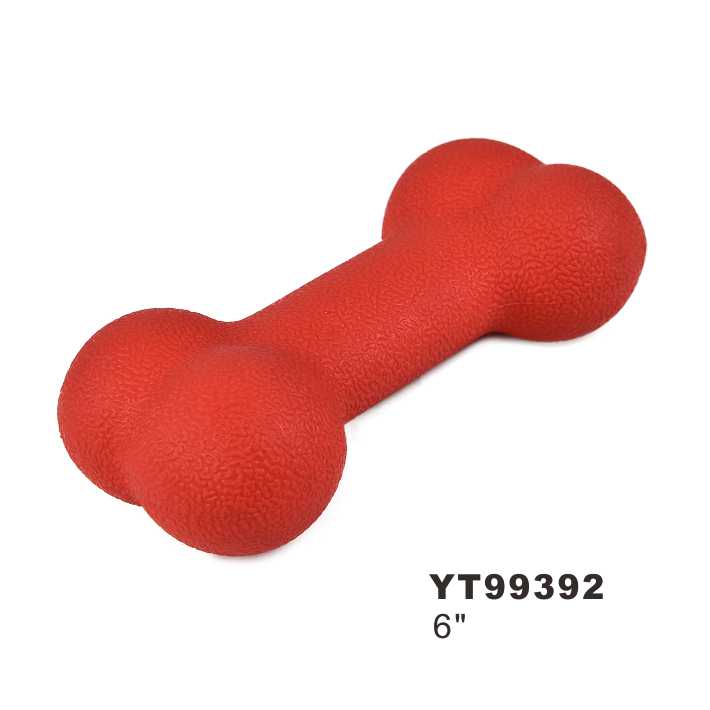 Pet Dog Chew Toys for Aggressive Chewers, Dog Bone Design Toy in Red, Premium TPR - Nontoxic and Bite Resistant