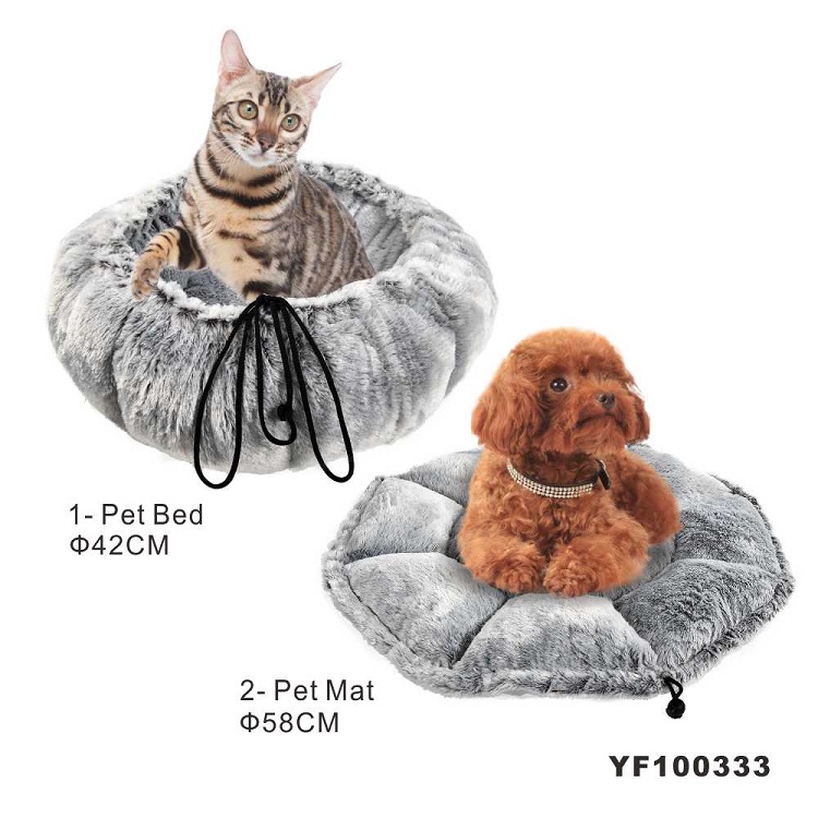 Round Machine Washable Comfortable Two Way Use Luxury Soft Dog Bed