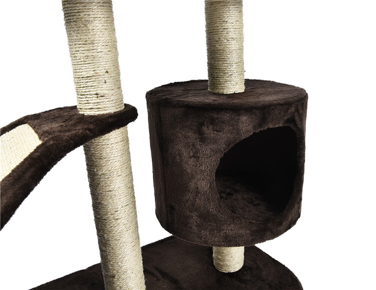 Cat Jumping Scratching Climbing Tower Cat Tree Wood