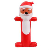 Merry Santa Claus Squeaky Vinyl Puppy Dog Toy