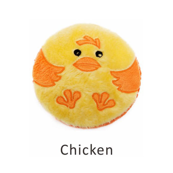 New pet products chicken shape yellow plush dog play toy